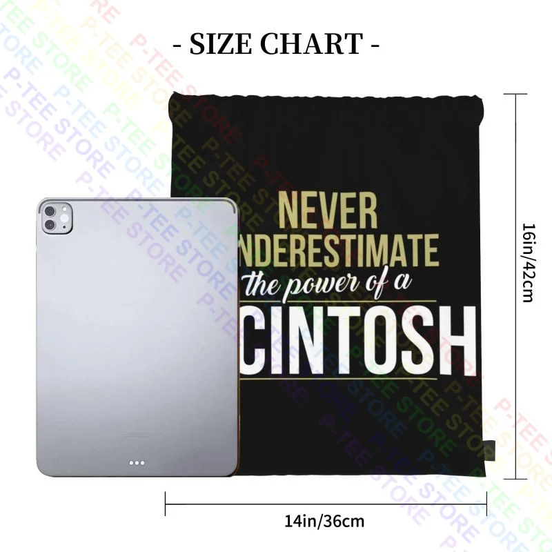 Mcintosh Never Underestimate A Drawstring Bags Gym Bag Gym Art Print Sports Bag Outdoor Running