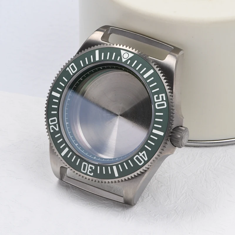 

Watch case 42mm 3 O'clock BGW-9 Titanium Sapphire glass Dive watch case fits Seiko for NH35/NH36 Automatic Movement Watch mod