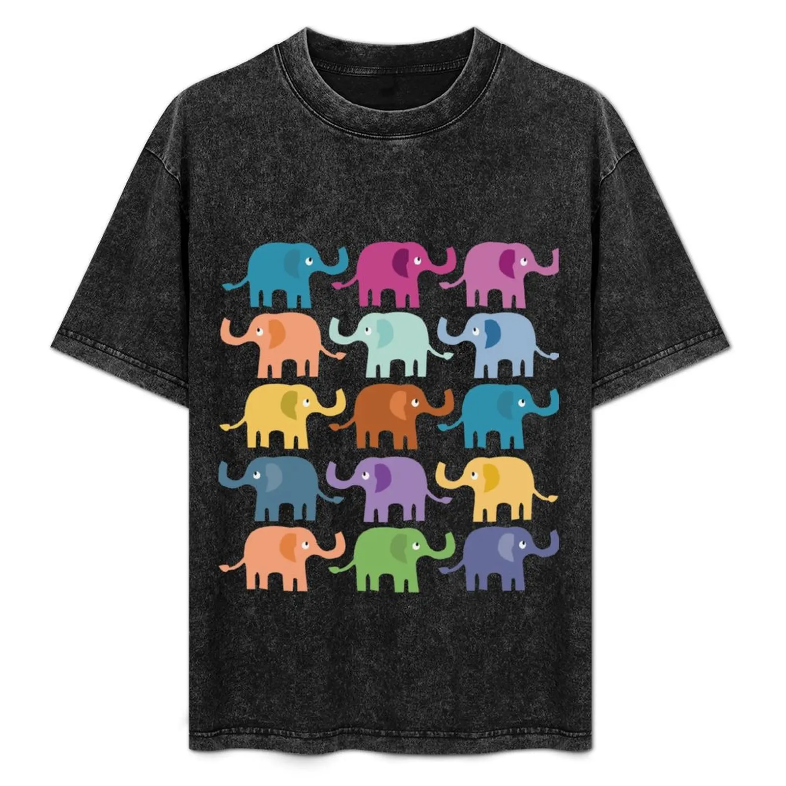 

Colorful Elephants Great Fashion T-Shirt Holiday Vacation Tee Shirt