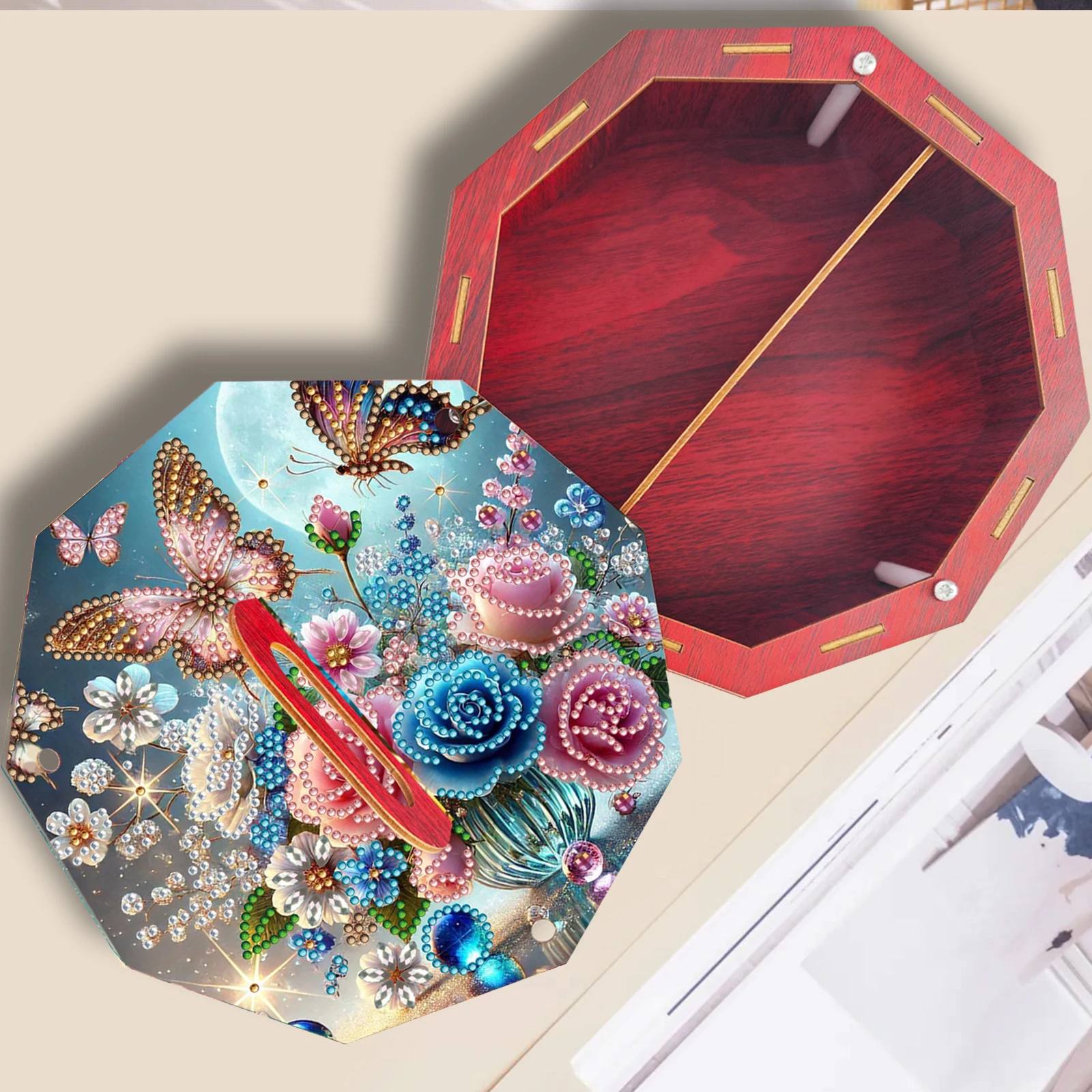 DIY Diamond Art Crystal Painti - Resin Art Wooden Tray review and price