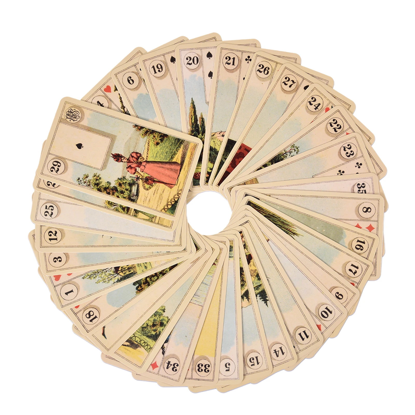 New 2022 36 Grand Tableau Lenormand 36 Full-Color Tarot Cards And Instructions Replicas Of Lenormand's Original Lenormand Card