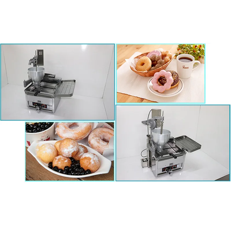 Countertop Gas‑Heated Automatic Donut Maker Multi‑Shape Donut Machine 3 Sizes Molds Free Expansion Customizable
