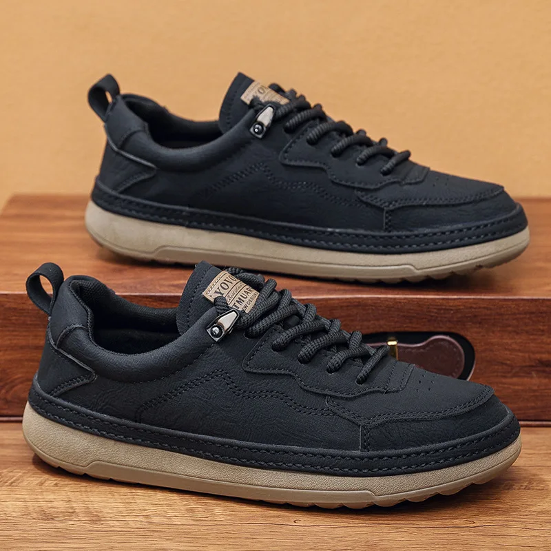 

Мужские повседневные кеды на осень, новая корейская версия, с мягкой износостойкой подошвой, рабочая обувь для мужчин