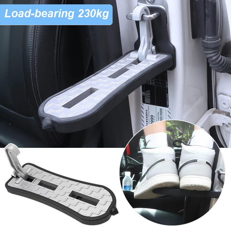 Extended Multifunction Car Folding Stepping Ladder Foot Pegs Easy Access To Car Rooftop With Safety Hammer For Jeep Car Suv