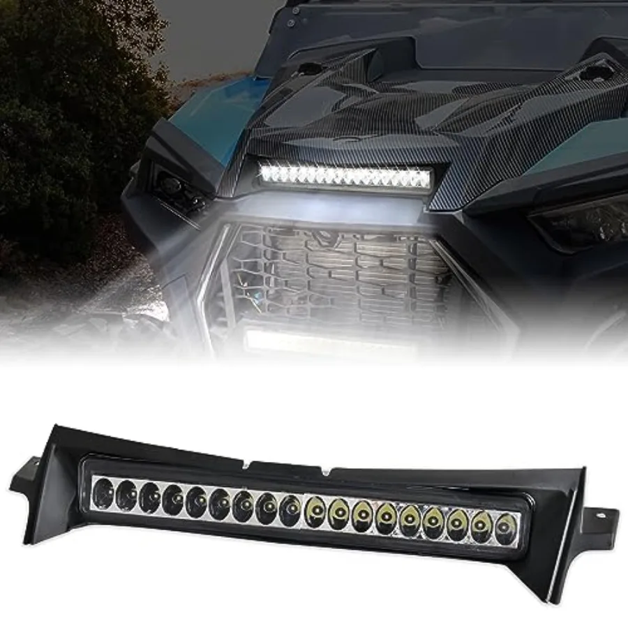 

LED Hood Scoop Light for Polaris RZR XP 1000/XP Turbo/Turbo S 2019-2023 Front LED Auxiliary Light Hood Accent Lamp DRL Accessor