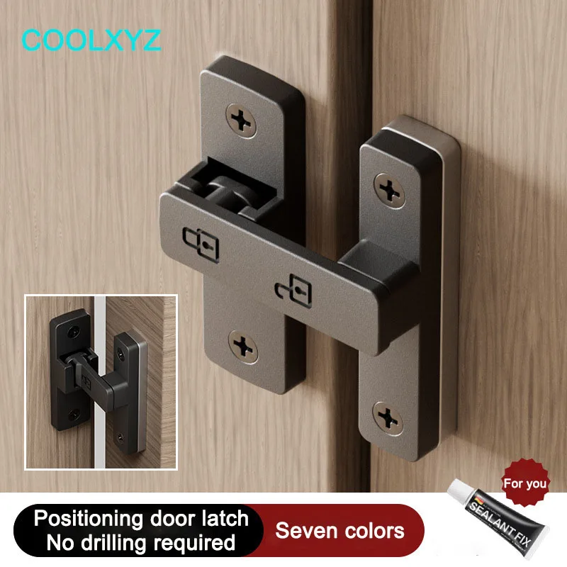 

Светящийся крючковый замок для оконных и выдвижных шкафов, 90/180 градусов, из нержавеющей стали, для амбарных дверей, защелка для раздвижных дверей, фурнитура