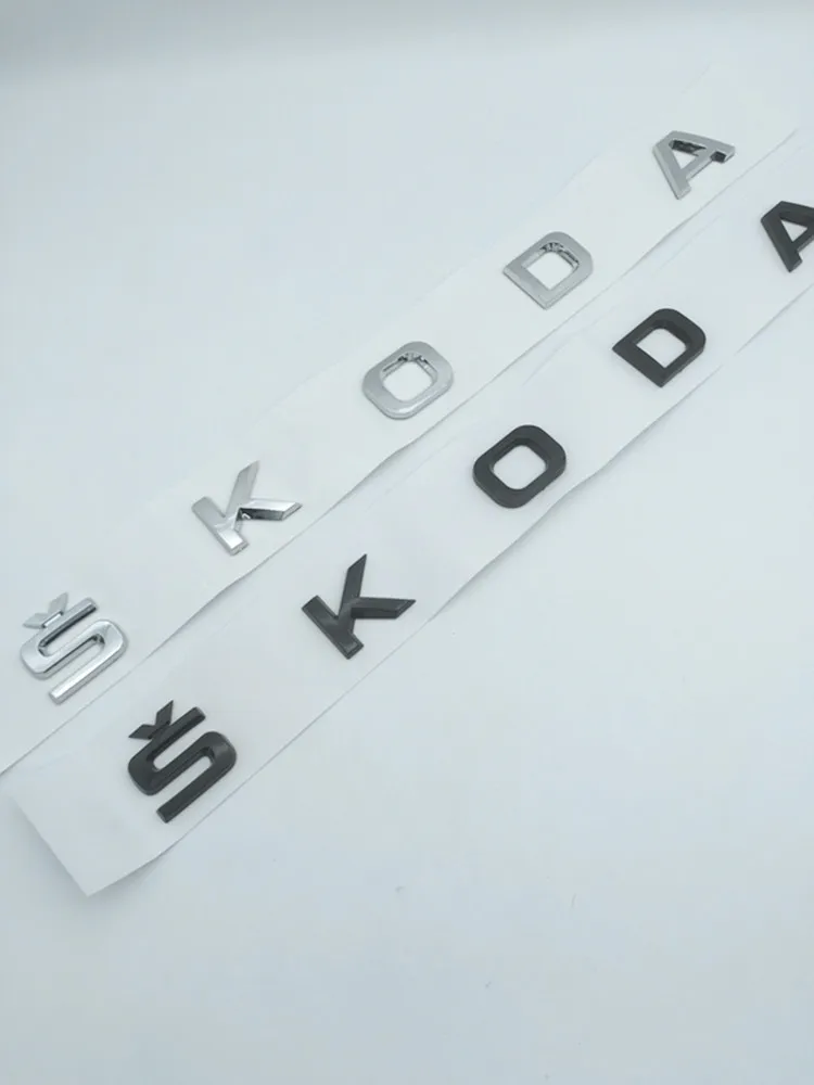 1 Stück für Skoda 3D Hochwertiges Auto-Emblem für Motorhaube und Kofferraum, Aufkleber, Abzeichen, Styling-Autozubehör – Detail 1