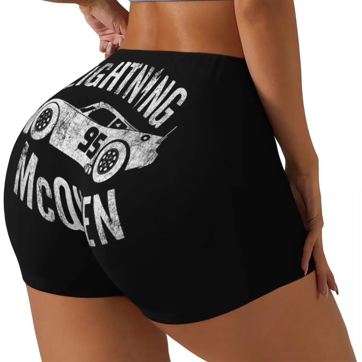 Custom Lightning McQueen Running Volleyball Workout Shorts Women's Speed Racing Car Athletic Gym Yoga Shorts