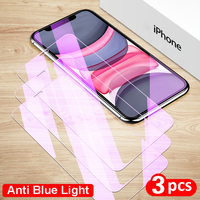 Anti Blue Light and HD Clear Tempered Glass Screen Protector For iPhone 11 Pro Max  Screen Protectors 3pcs/1pcs