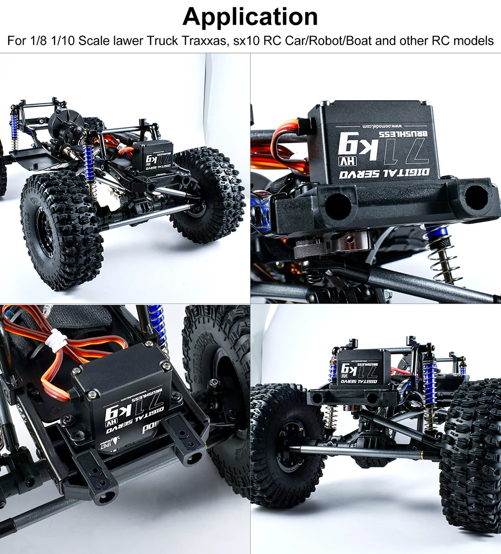 عالية السرعة عالية عزم الدوران سيرفو HV ل 1/8 1/10 RC سيارة روبوت 9imod RC سيرفو 71 كجم مقاوم للماء فرش سيرفو المعادن والعتاد التوجيه