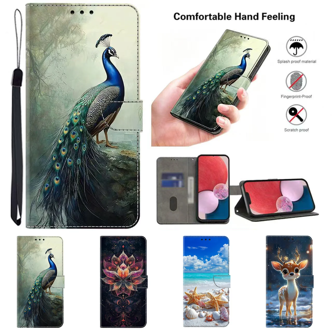 Magnetic Flip Leather Wallet Case For SamSung Galaxy A10e A20 A20e A30 A31 A32 A33 A34 A35 A36 A37 A40 A41A42 A50A50S A30S 4G/5G