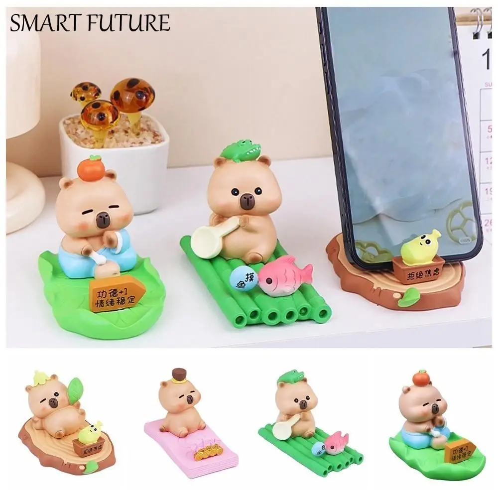 

Фигурка Модель Капибара Держатель для телефона Поддержка животного Капибара Подставка для мобильного телефона Настольный декор Мультфильм Капибара Кронштейн для мобильного телефона