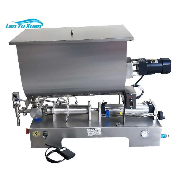 

Horizontal Pneumatic Paste Mixing Filling Machine Paste Liquid Dual Use Hot Pepper Sauce Viscous Honey Sauce Filling Machine