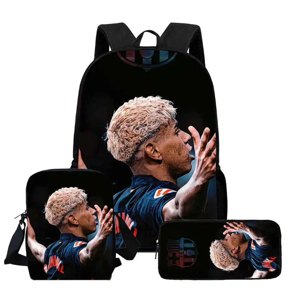 

2025 L-Lamine Y-Yamal Child School Backpack With Shoulder Bag Pencil Bags School Bags for Boys Girls Best Gift