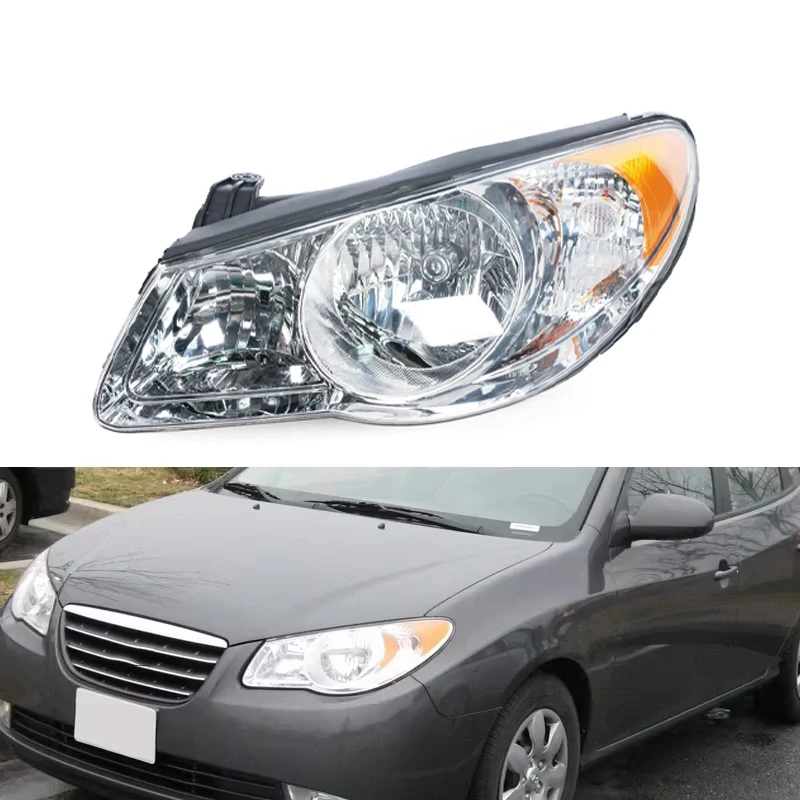 

Передний бампер, фары, автомобильные аксессуары для Hyundai Elantra 2007 2008 2009 2010, дневные ходовые огни, галогенная фара