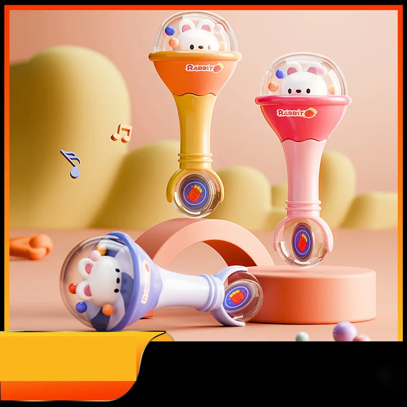 Baby Rattle Toy Set Newborn Infant Shaker Grasping Training Ring Bell Shaker Sound Sensory Early Educational Toys For 0-12 Month