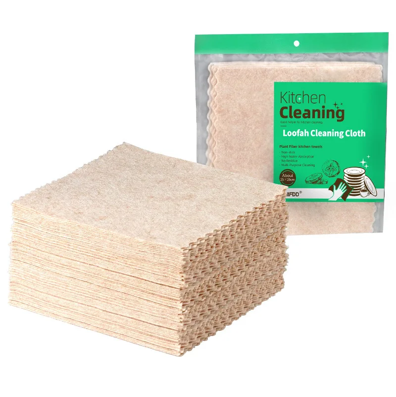 

30Pcs Thick Loofah Cleaning Cloths Reusable Dish Rags Multi-Function Kitchen Bathroom Towels Absorbent Durable Scrubbers