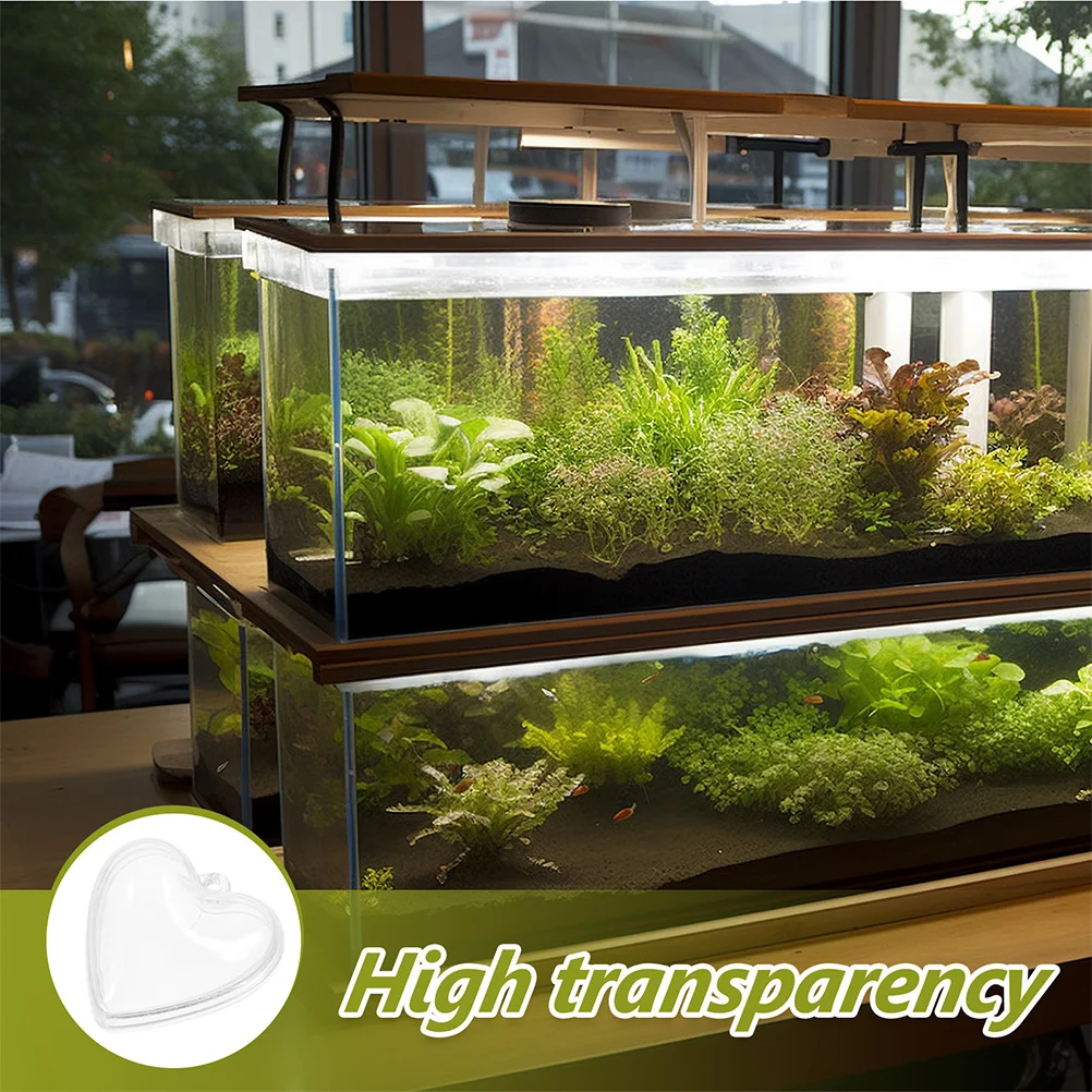 10개입 플로팅 볼 수족관 장식 투명 클립형 플로팅 어항 장식물 안정적인 에어 버블러 장식 담수용