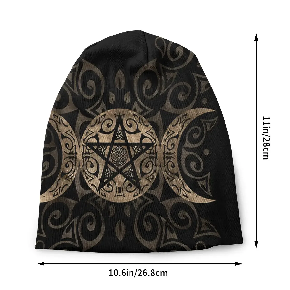 Triple Moon Goddess Pentagram Bonnet Homme Outdoor Thin Skullies Beanies Caps For Men Women Creative Hats