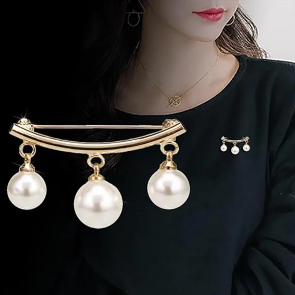 Women's Luxury Special a grade Brooch Pearl Bow Lapel Pins Sweater Anti-glare Pin Wedding Party Jewelry Accessories Gift