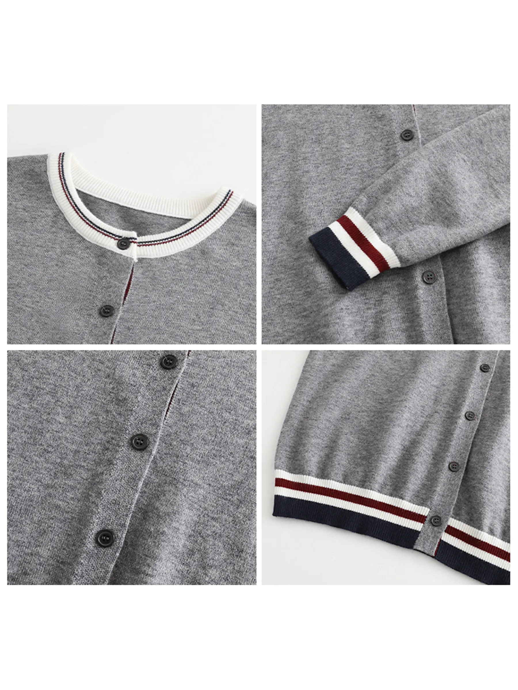 CHIC VEN New Women’s Cardigan Loose Retro Striped Knitted Sweaters Short O Neck Single Breasted Female Top Spring Autumn 2026 4 CHIC VEN New Women's Cardigan Loose Retro Striped Knitted Sweaters Short O Neck Single Breasted Female Top Spring Autumn 2026 4