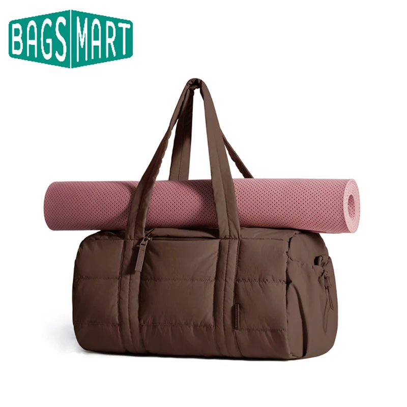 BAGSMART Gym Bag for Women Mini/Medium/Large Crossbody Bags Travel Bag with Detachable Strap Yoga Mate Bag with Wet Dry Pocket