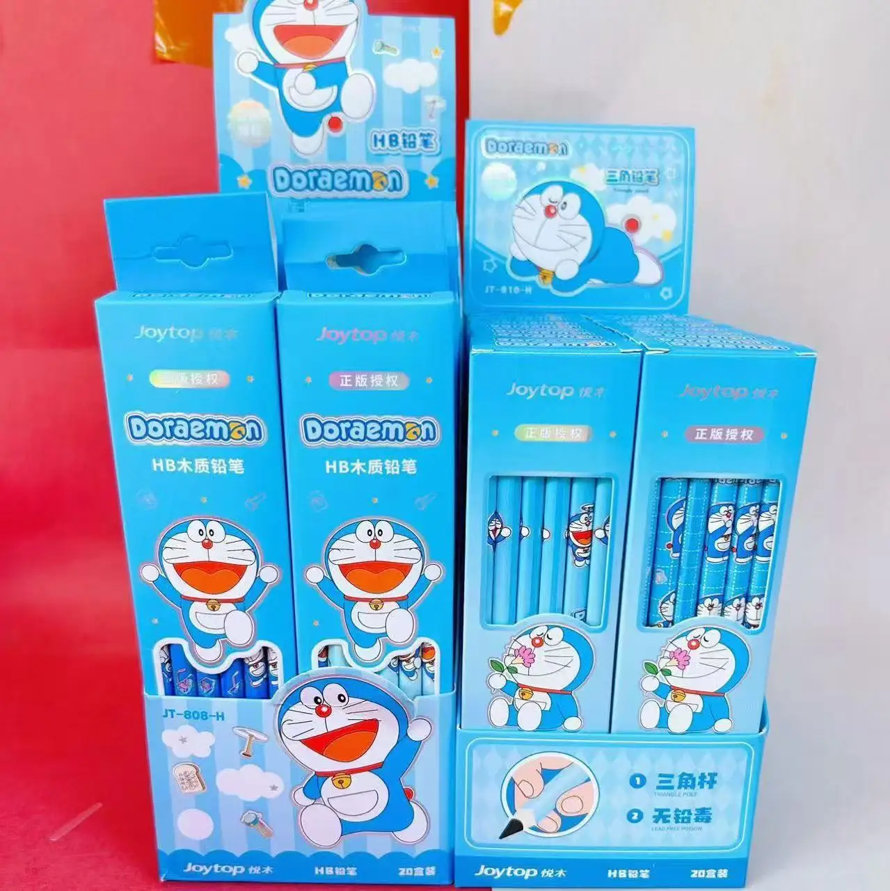 12/10Pcs/Box Doraemon Stationery Dinging Cat Pencil Eraser Student Stationery Supplies Children's Reward on June 1st
