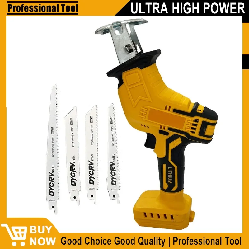 

Fit Dewalt 2800RPM Cordless Reciprocating Saw 20V Brushless Electric Saw Multifunctional Metal Wood Pipe Cutting Saw Power Tool