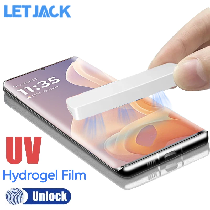 

1-2Piece UV Light Hydrogel Film for Motorola Moto G85 S50 Screen Protector for Edge 50 40 30 Neo Edge Plus 2023 2024 Not Glass