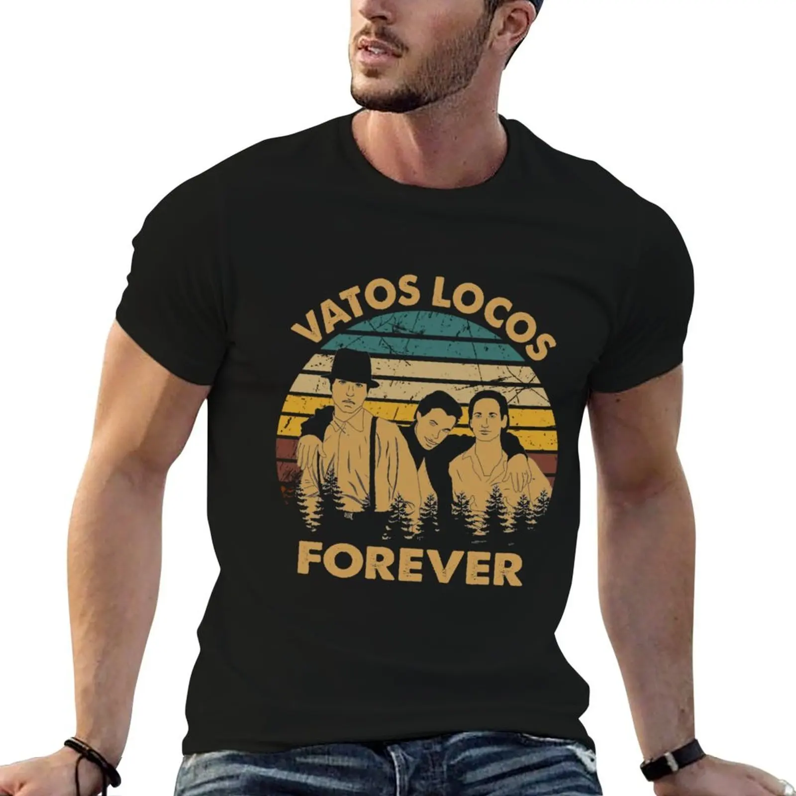 

Vatos Locos Forever Vintage Blood In Films Blood Out T-Shirt t shirt man casual essential t shirt T-Shirt