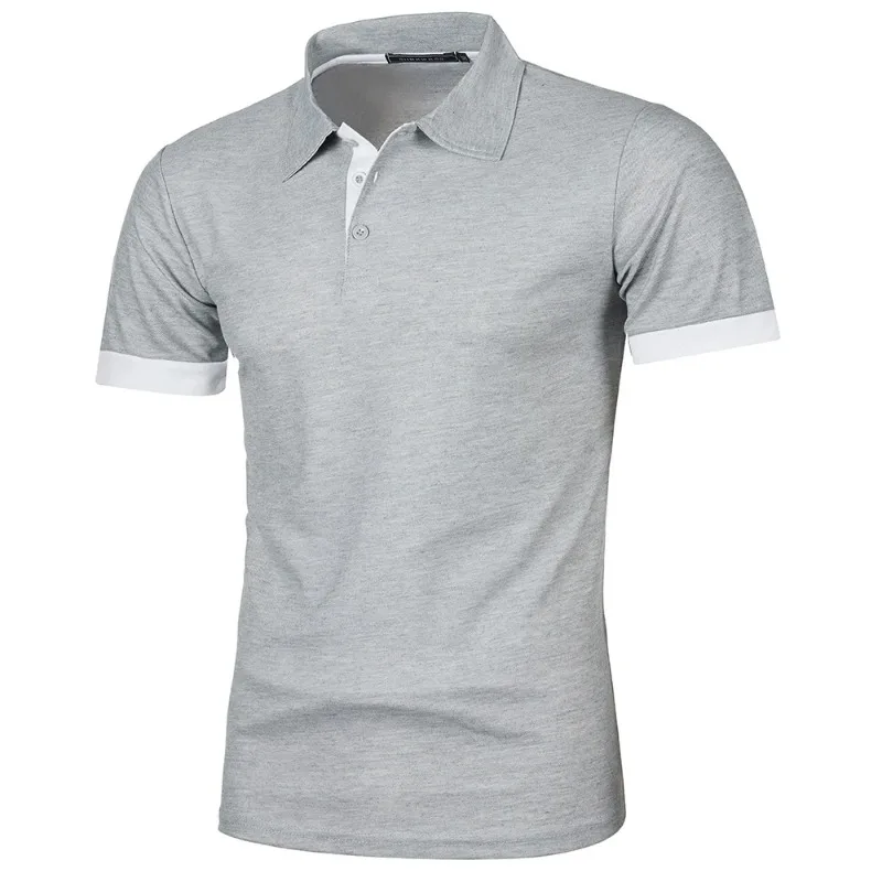 New Mens Short Sleeve Polo Shirt Solid Color Streetwear Lightweight Lapel Tshirts for Men Summer Jogging Sport Tops+Tie
