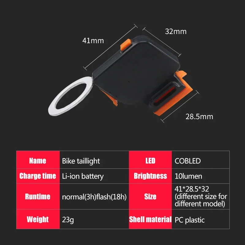 Bicycle Taillight Multi Lighting Modes Models USB Charge Led Bike Light Flash Tail Rear Lights for Road Mtb Bike Seatpost