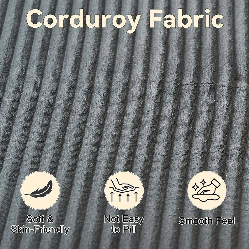 أريكة مقطعية على شكل حرف L باللون الرمادي مع مساحة تخزين وUSB، أريكة سحابية مريحة لغرفة المعيشة وغرفة النوم، تصميم وحدات حديث (3