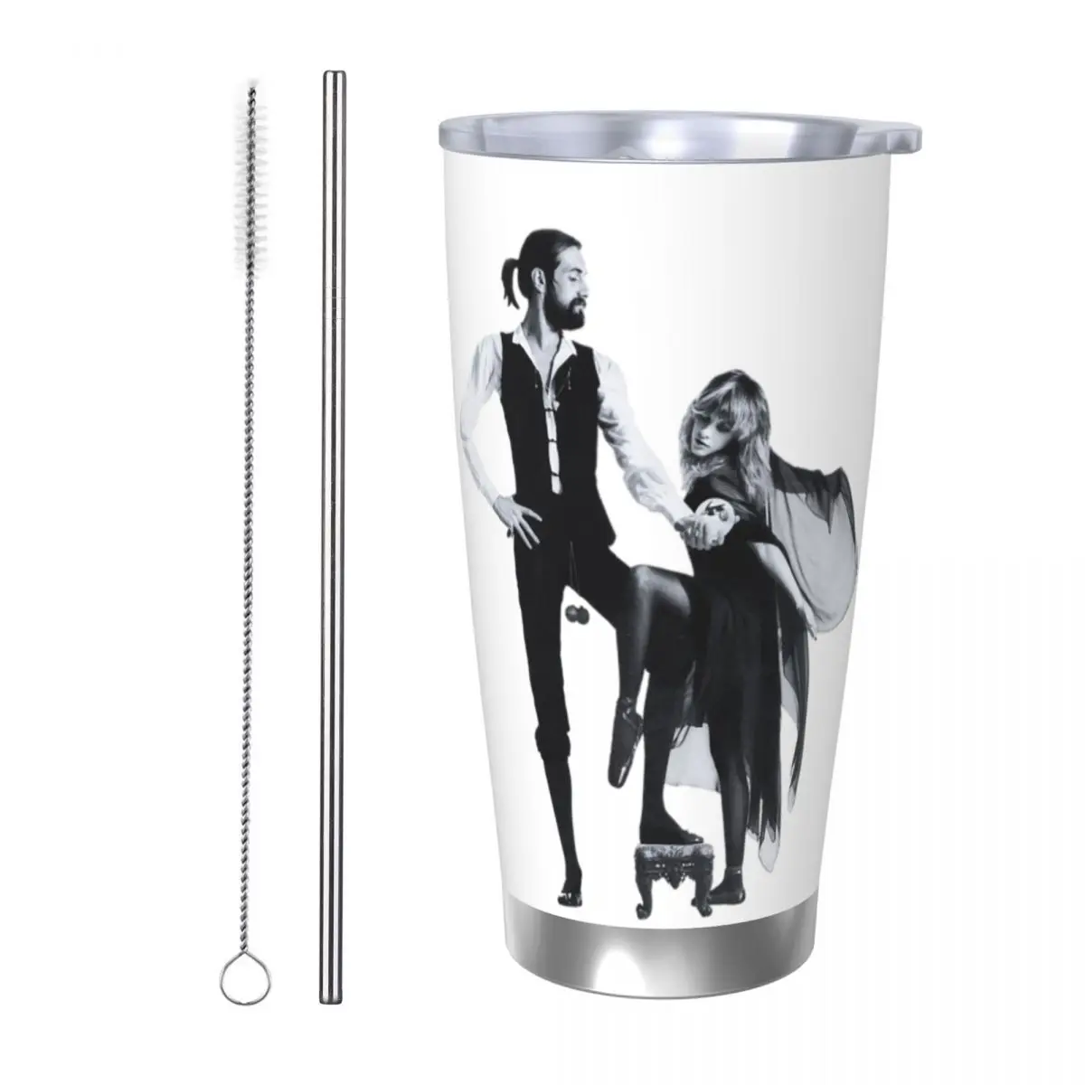 

FLEETWOOD MAC Rumours Стакан из нержавеющей стали, кружка с вакуумной изоляцией, термохолодная бутылка, соломинки с крышкой, 20 унций