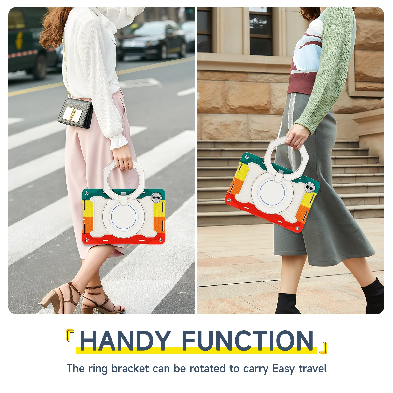 Capa resistente universal para huawei honor pad x9a x9 pro 2025, 11.5 polegadas, suporte giratório 360, alça, armadura, capa à prova de choque