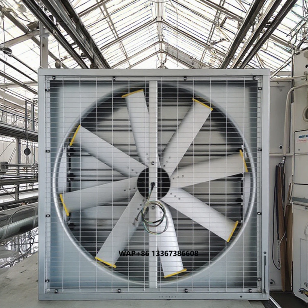 Solar-Powered Giant Industrial Ventilation Fan Aluminum Blade Ball Bearing DC Air Cooling OEM Customizable Wall Exhaust Fan