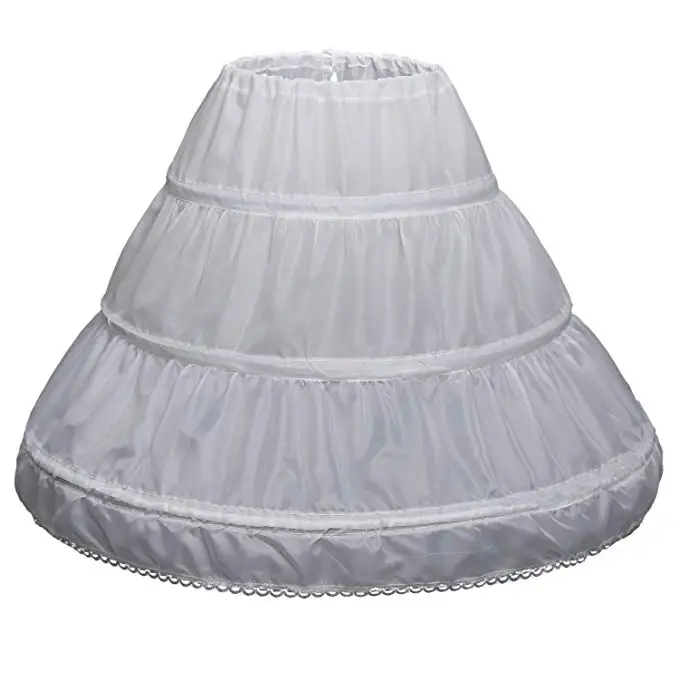 Nữ Sinh 3 Áo Xích Móc Petticoat Full Trượt Hoa Bé Gái Crinoline Váy