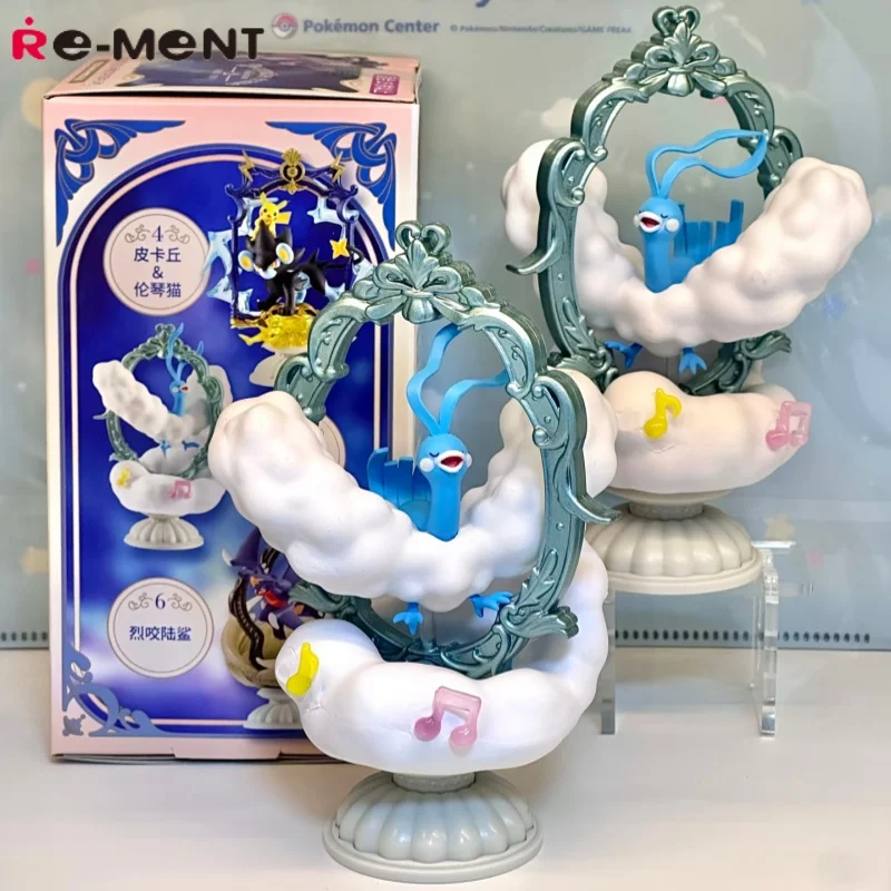 

Rement Pokemon Mewtwo Collectible Figurine Blind Box Decorative Frame Statue Desktop Ornament Anime Collectors Home Display