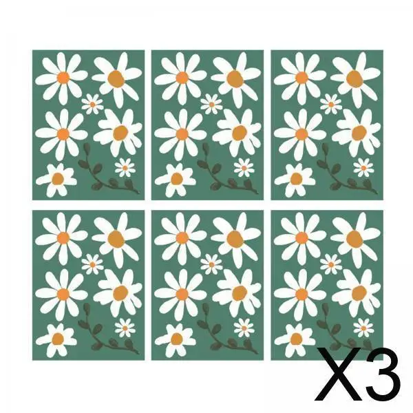 

Creative Daisy Wall Decal PVC Floral Sticker Boho Style Art Decor for Restaurant Festival Party