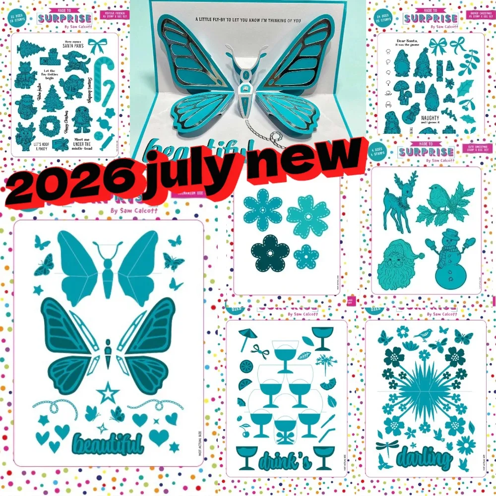 Weihnachts-Elch Metall-Stanzformen & Stempel Scrapbook Tagebuch Dekoration Schablone Prägevorlage DIY Grußkarte Handgemacht 2026