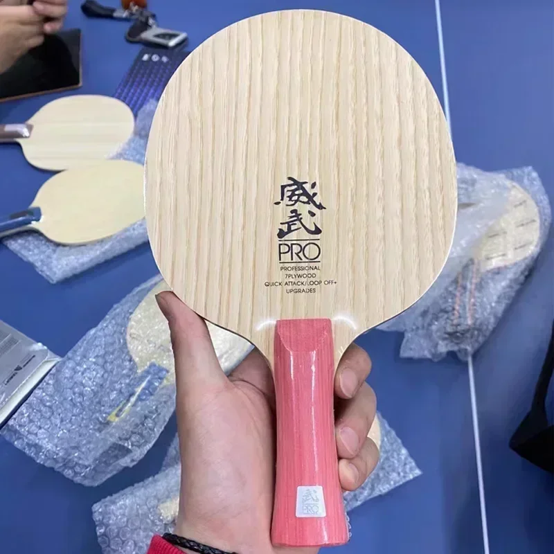 Cuchilla de tenis de mesa Original SANWEI V5 Pro, 7 capas de madera pura apagada + hoja de Ping Pong, ataque ofensivo profesional con unidad de bucle
