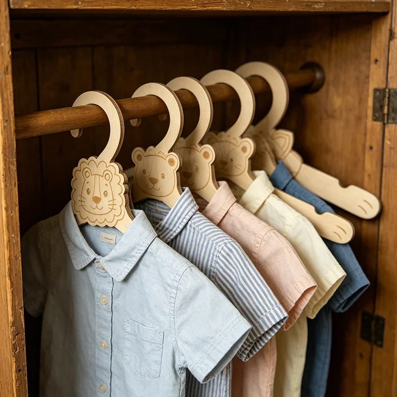 6 szt. Drewniane wieszaki na u – Baby Nursery Hangers recenzja i cena