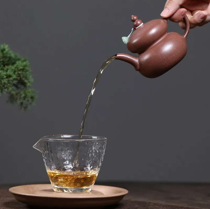 Yixing Handmade Purple Clay Teapot, Raw Ore, Tea Pot, Both Fortune and Prosperity Kung Fu Tea Set 190ml view 3