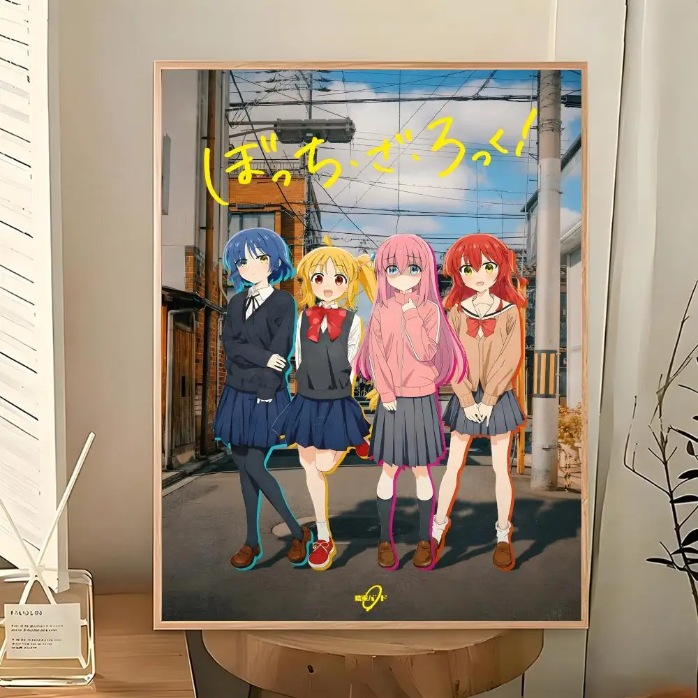 Lively Relatable Anime B-Bocchi The Rock Poster Wall Art Painting for Living Room Home Decoration and Holiday Gifts