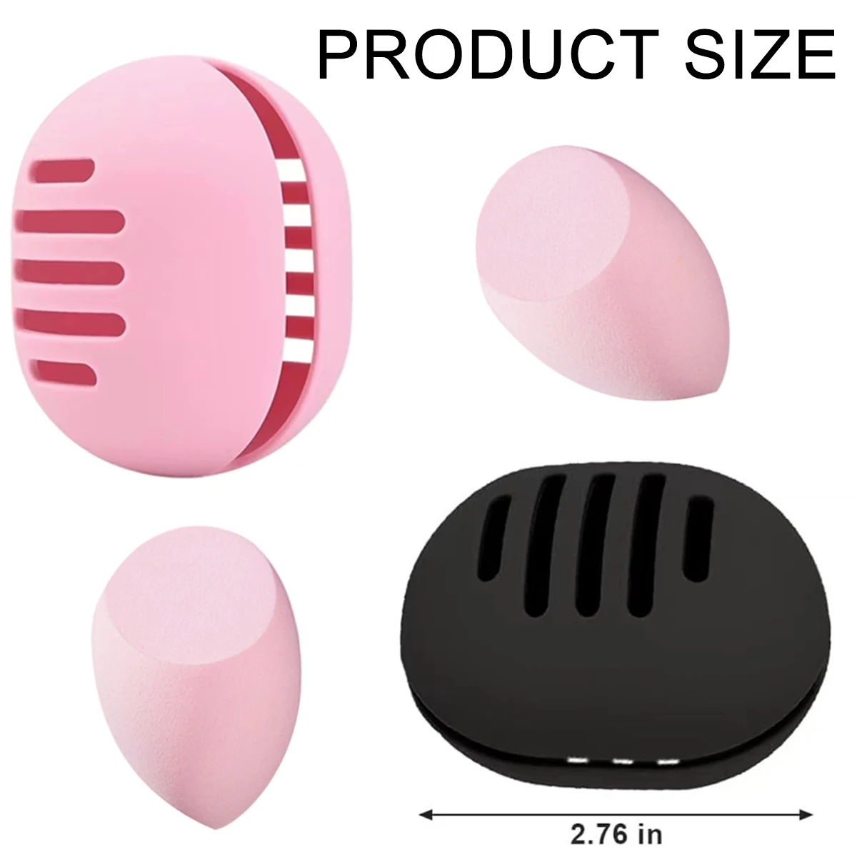 Porta spugne per il trucco custodia per uova di bellezza Multi-foro in Silicone ecologico scatola porta soffio cosmetico Protable