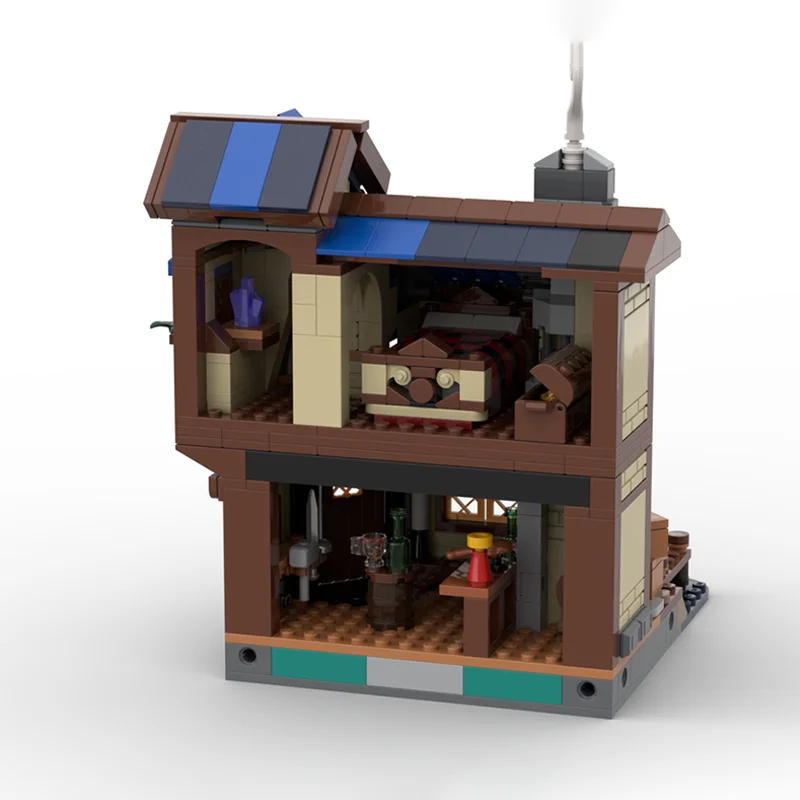 618 قطعة MOC ترقية حانة التنين الأحمر S Tale وحدات نموذج هدية الكريسماس اللبنات لتقوم بها بنفسك فكرة التعليم الاطفال اللعب عيد ميلاد #2