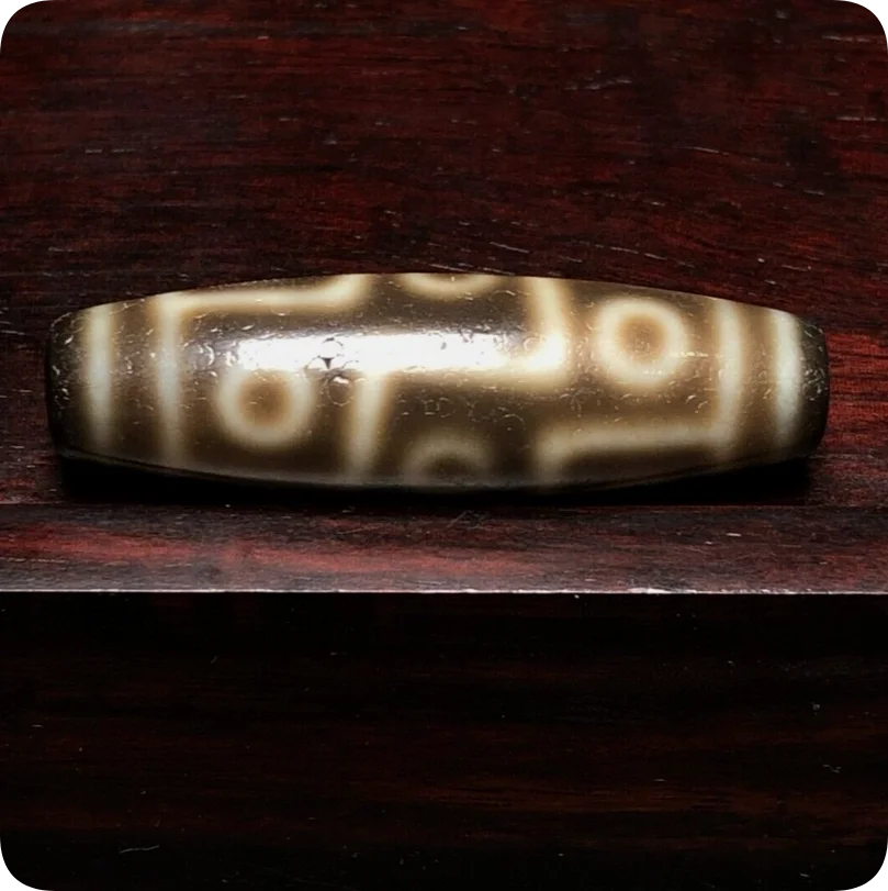 Power Energy Tibetan Old Oily Agate DZi *9 Eyes* Bead Pendant 37mm K1224