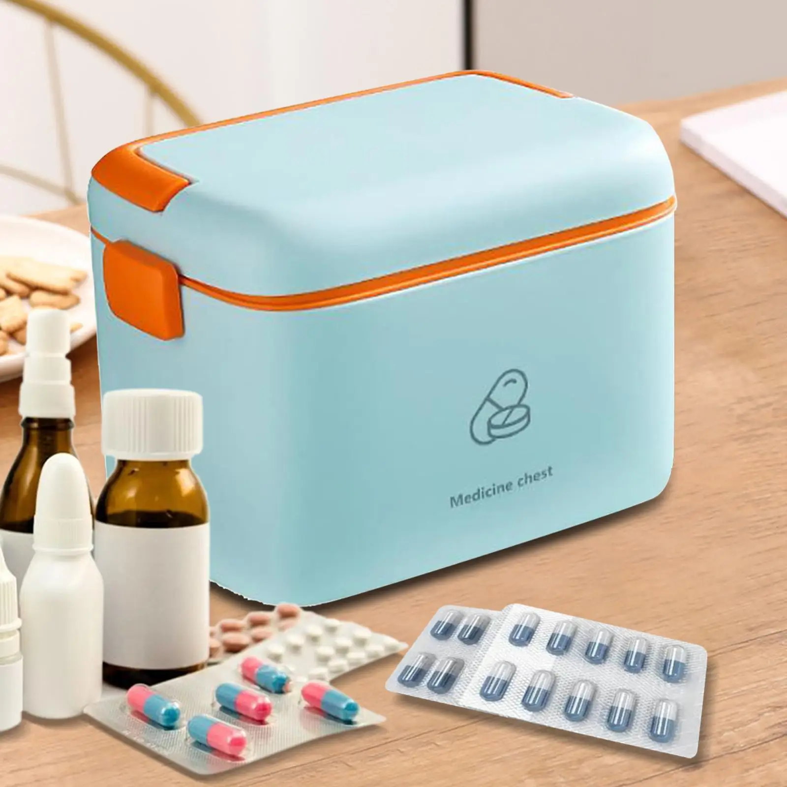 Storage Box Case Classified Portable Container Organizer Seal Organizing Bin for Countertop Cosmetic Daily Supplies Bathroom