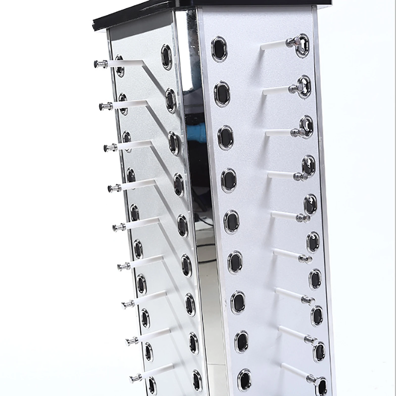 Rotating Sunglass Stand Glasses Display Rack 44 Pairs Glass Holder Sunglasses Organizer Stands Rack with Mirror Eyeglass Turning