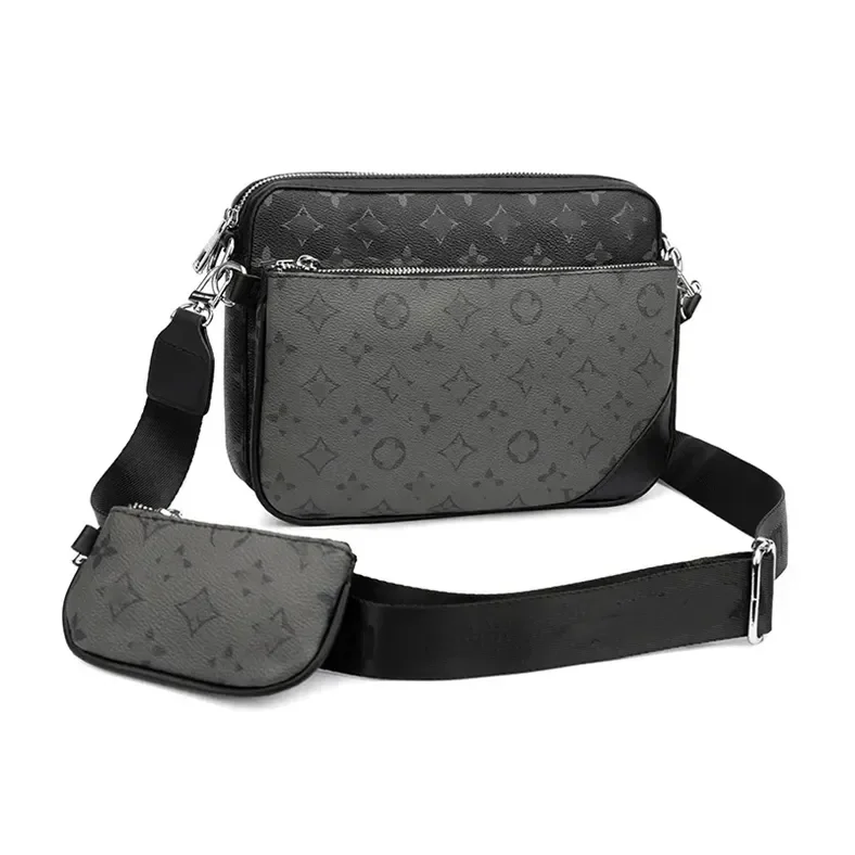 

New Men Designer Shoulder Bags Man Messenger Bag Crossbody Purse Travel Outdoor Packs Male Luxurys bag Casualbook Men black 10A